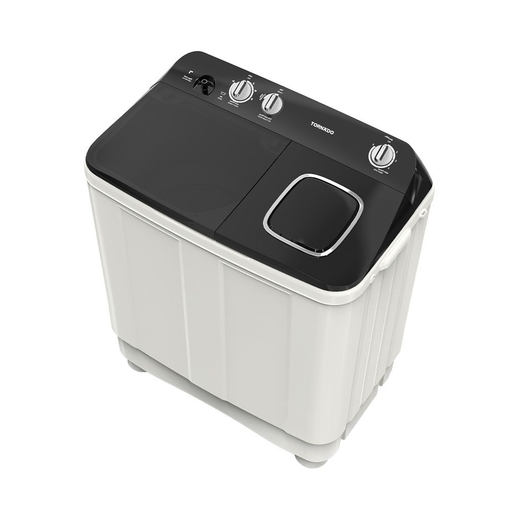 TORNADO Washing Machine Half Auto 12 Kg White x Black TMH-HS12C(WK)