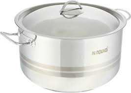 Nouval Stainless Steel Lines Pot  18 cm
