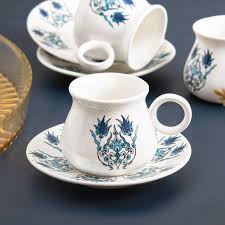 153.03.06.5678 - 6-piece coffee cup and saucer set, Karaca 80ml, Bursa