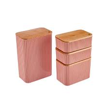 153.09.01.0575 - MASSIMO PINK Carga 4-Piece Storage Set, Pink Sizes