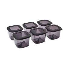 153.03.08.3983 - Karaca 6-piece spice set, plastic, gray lid with spoon, FORBS
