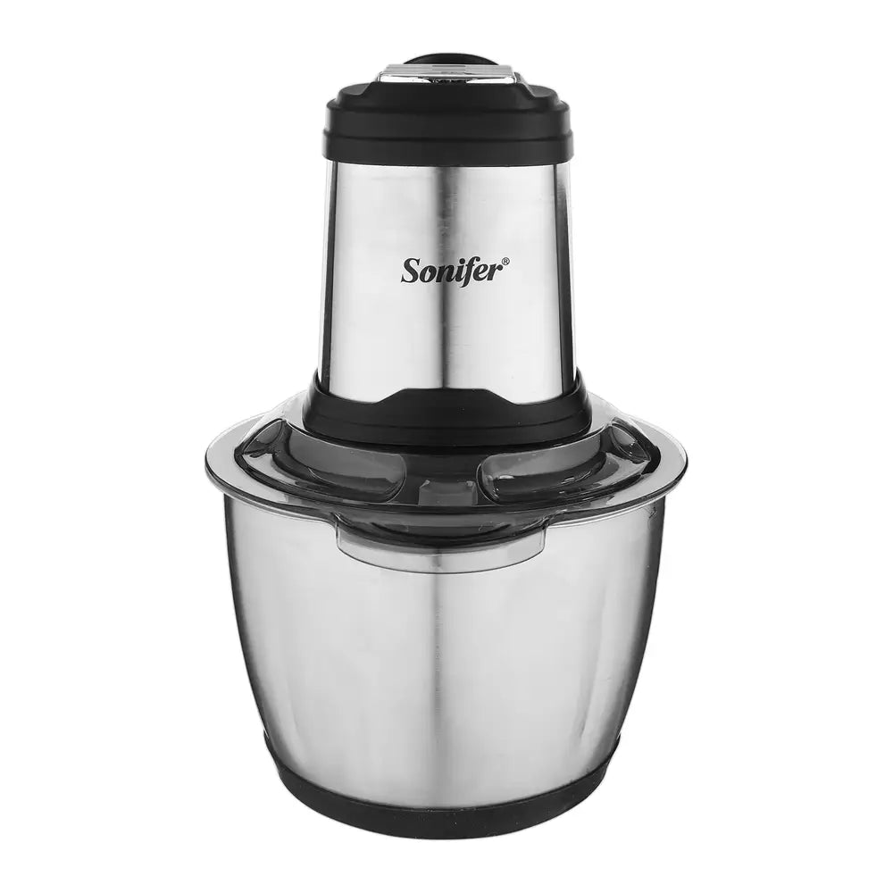 Sonifer SF-8117 Stainless Steel Electric Chopper, 3 Liter, 500 Watt - Silver Black