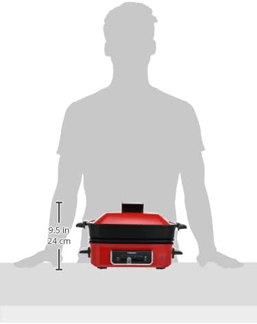 شواية كهربائية تورنيدو متعددة الاستخدام 1400 وات أحمر TMG-370