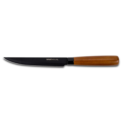 Nature Stainless steel utility knife "Nature" with wooden handle and nonstick coating 22.5cm