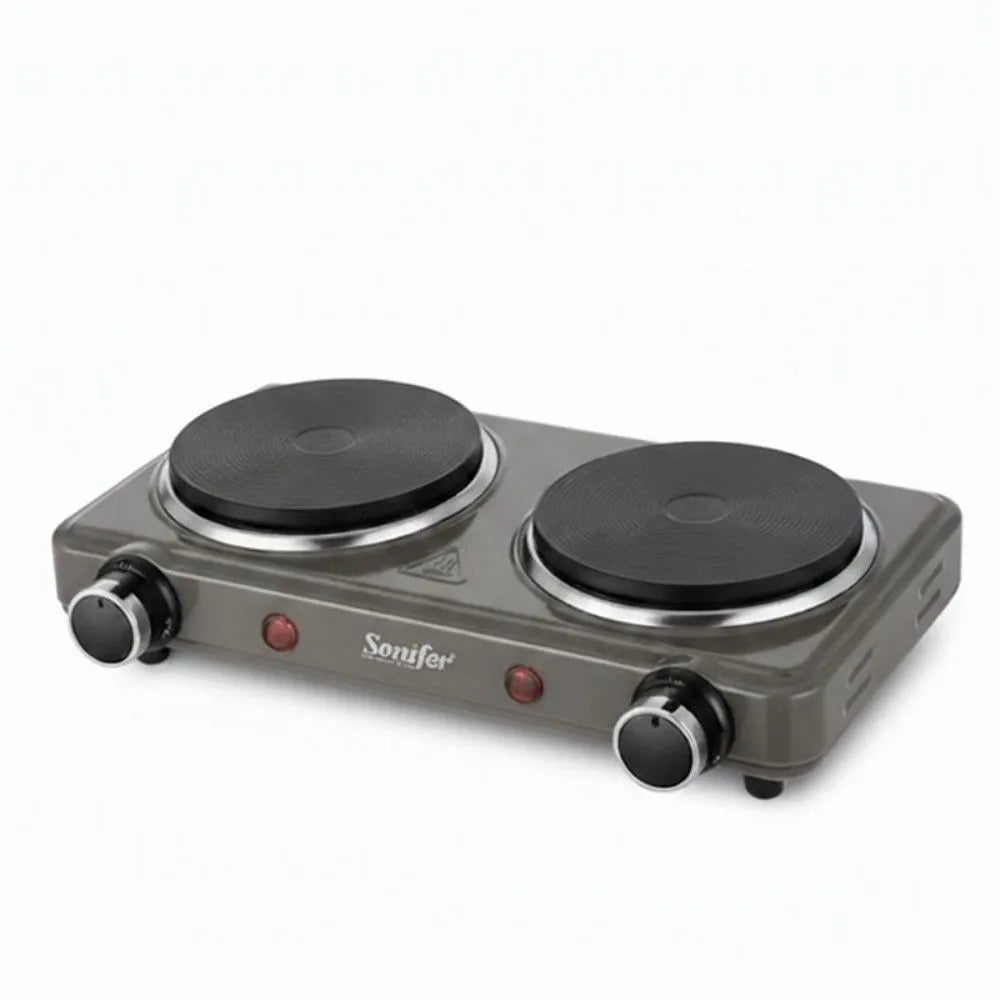 Sonifer Electric Hot Plate, 2 Plate, 1000 Watt, Grey - SF-3068