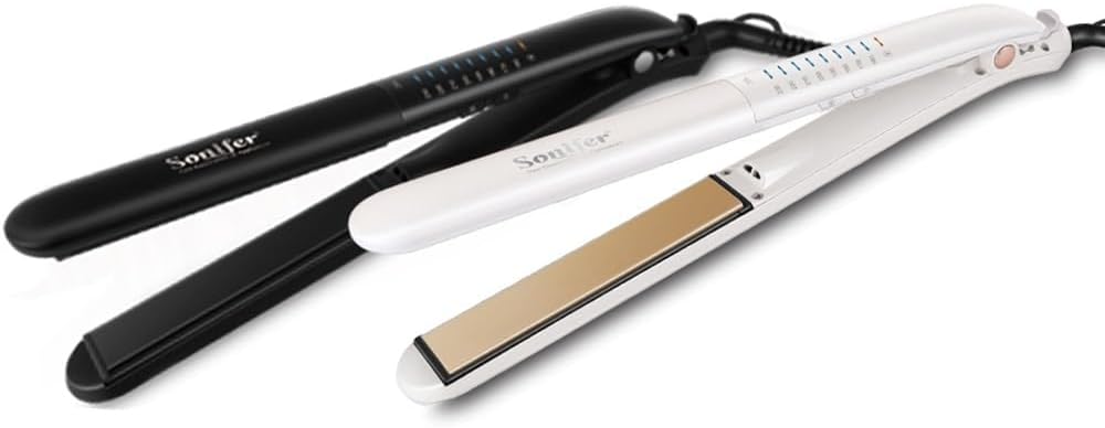 مكواة فرد شعر كهربائية من سونيفر، شاشة ال اي دي، 60 وات، SF-9501 - أسود، التيتانيوم
