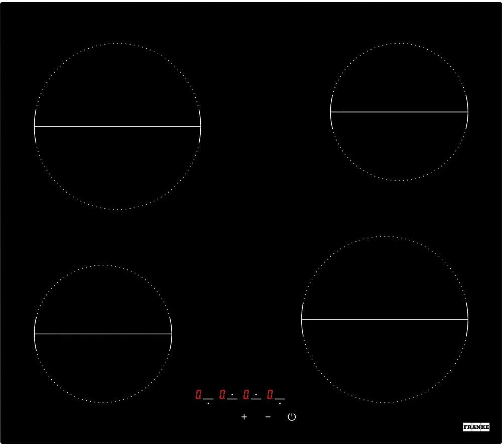 Franke Built-in Vitroceramic Hob 4 Plate 60 cm Glass Black FHR 604 C T BK