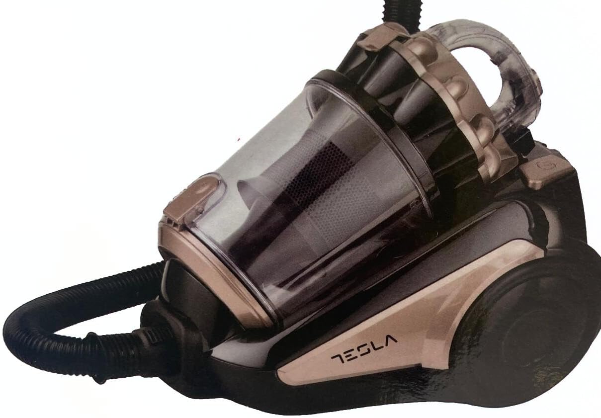 مكنسة كهربائية تيسلا بدون كيس، 2000 واط، أسود - TSL-VC100