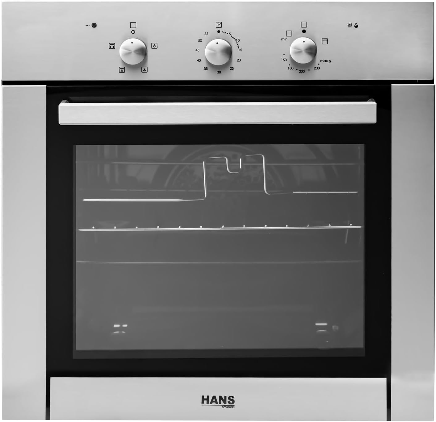 Hans 67L 60cm Built In Gas Oven With Grill And Cooling Fan - Ogo200.10 D0 4