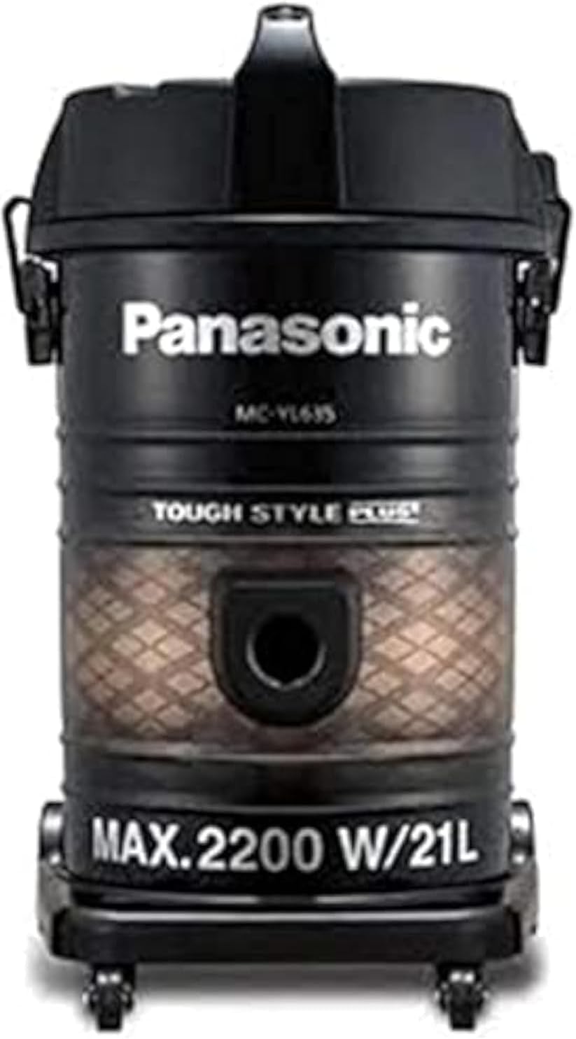 مكنسة كهربائية برميل باناسونيك Tough Style Plus بكيس، 2200 وات، اسود - MC-YL635 T747 ( ضمان دولي )



