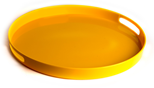 Home 40cm Round Melamine Serving Tray Yellow