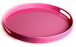 Home 40cm Round Melamine Serving Tray Rose