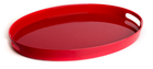 Home 45 cm oval melamine serving tray, red