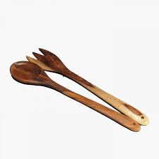 2-piece wooden spoon and fork set Made in Egypt