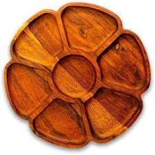 7-piece wooden snack set, 30cm Made in Egypt