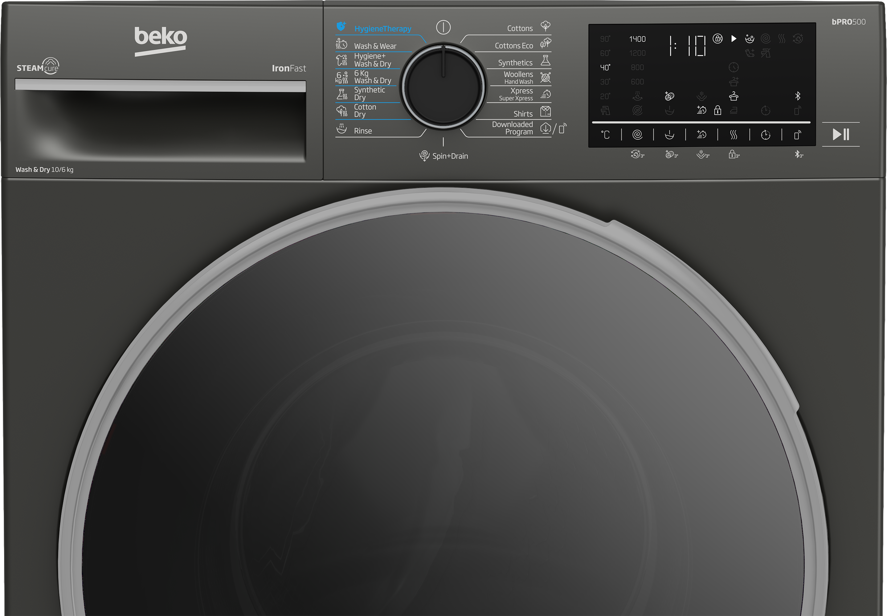 Beko 10 KG Front Loading Inverter Washing Machine with 6 KG Dryer - BWD10640MCI