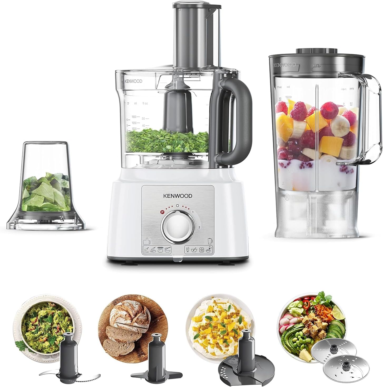 Kenwood MultiPro Express 7-Tool 1000W Food Processor - FDP65.400WH