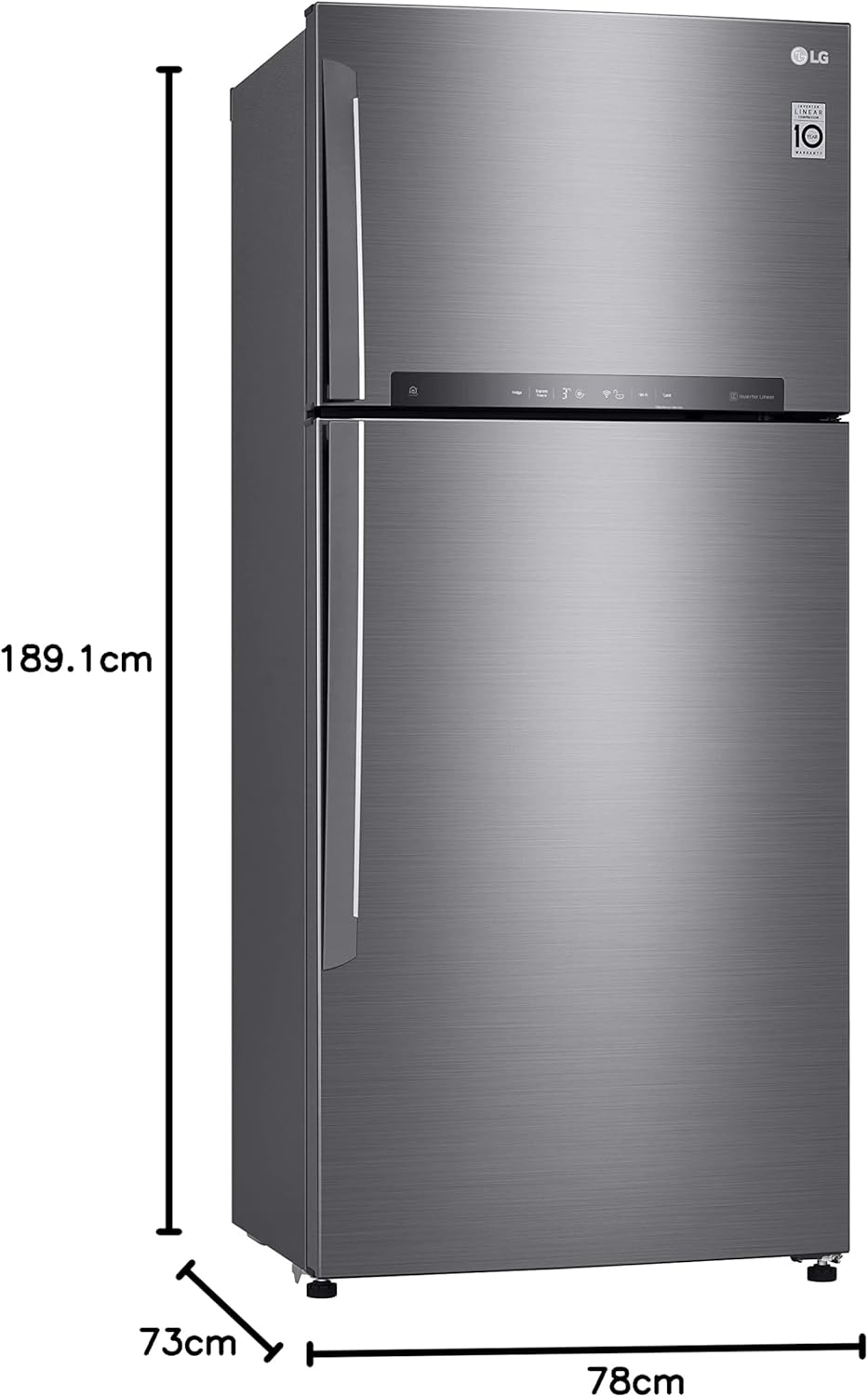 ال جى ثلاجة 475 لتر ديجيتال نوفروست - GNH622HLHL