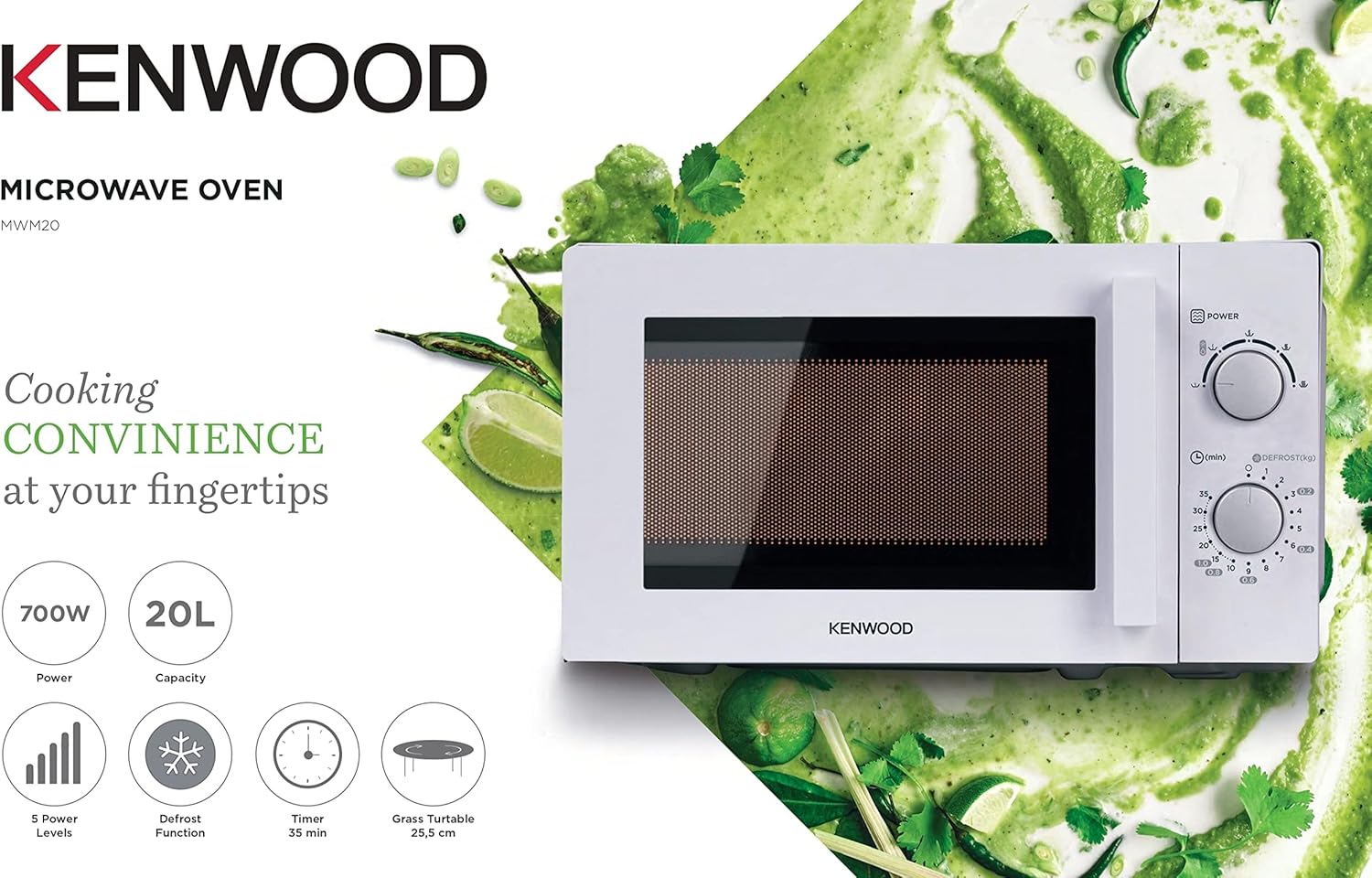 Kenwood 20L 700W Microwave Oven - MWM20