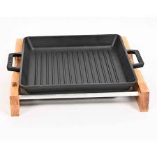 LAVA  Grill 26*26 cm + wooden base Made in Egypt