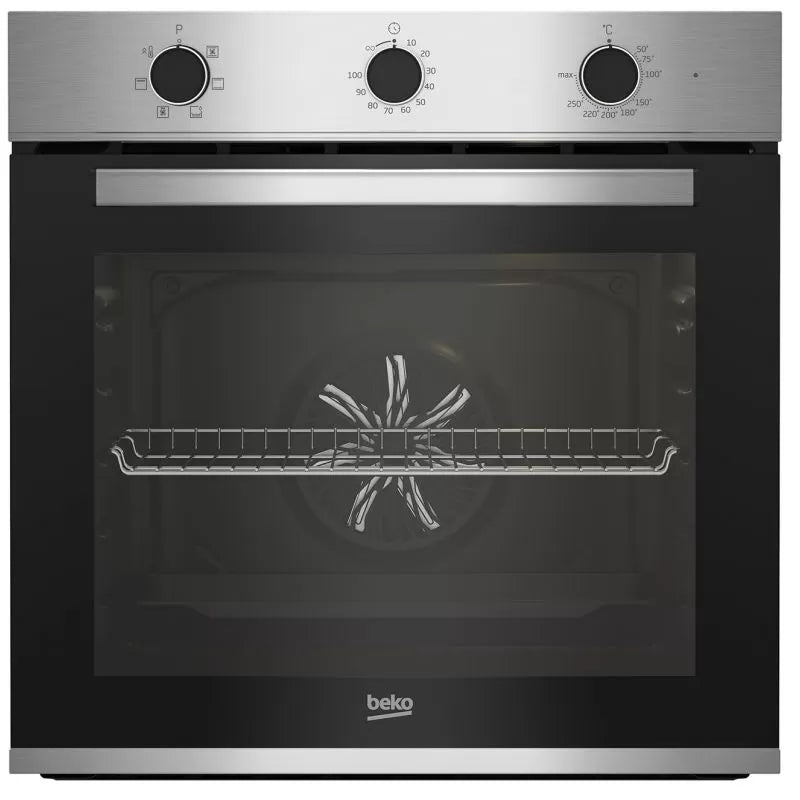 Beko Built-In 60cm 66 L Gas Oven / Electric Grill with Cooling Fan - BBIH12100XC