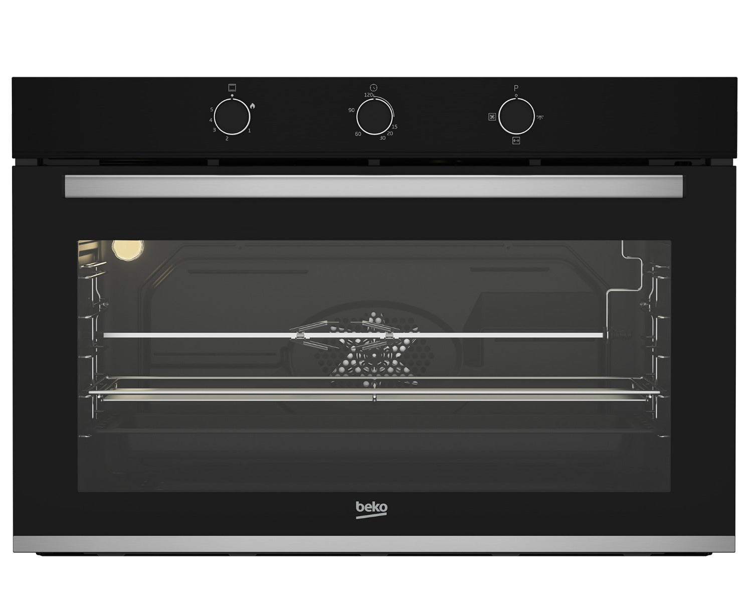 Beko Built-in 90cm 96 L Gas Oven / Gas Grill with 2 Fans - BBWHT12104BS