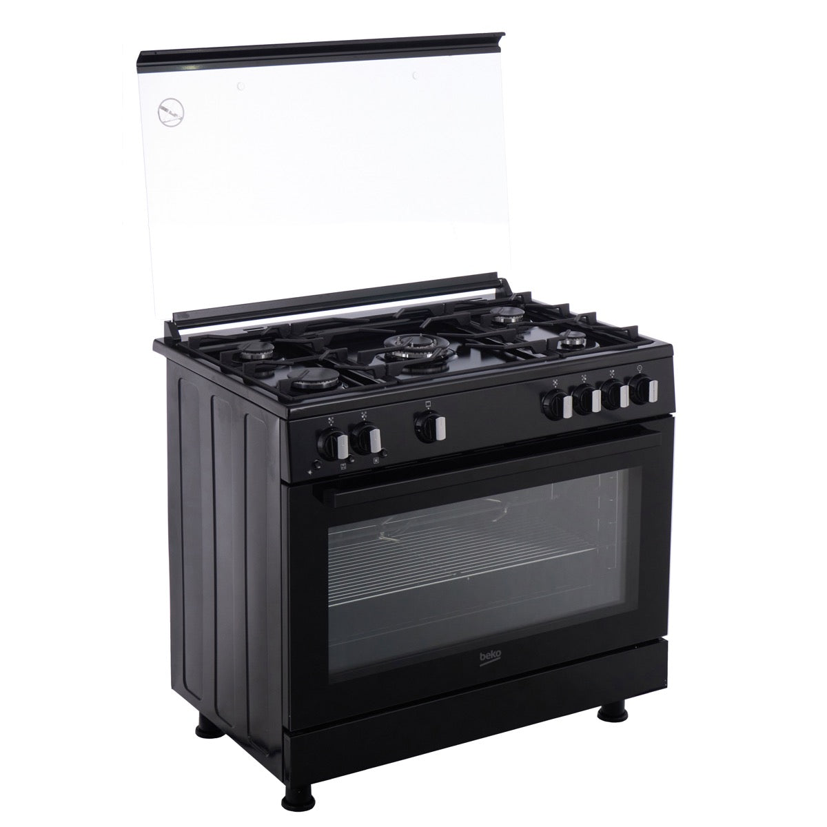 Beko 90cm 5-Burner Freestanding Gas Cooker - GGR 15115 DX NB