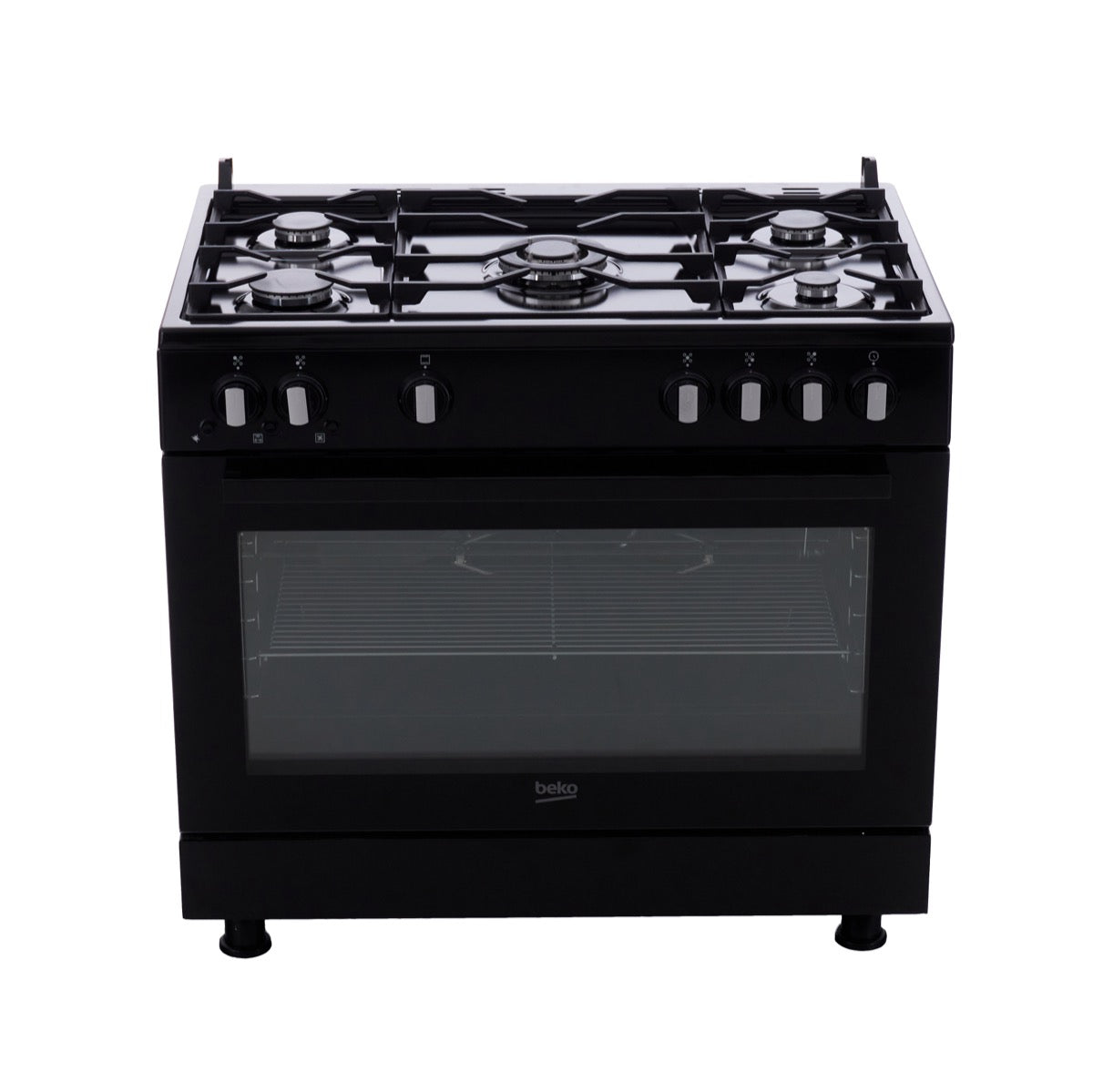 Beko 90cm 5-Burner Freestanding Gas Cooker - GGR 15115 DX NB