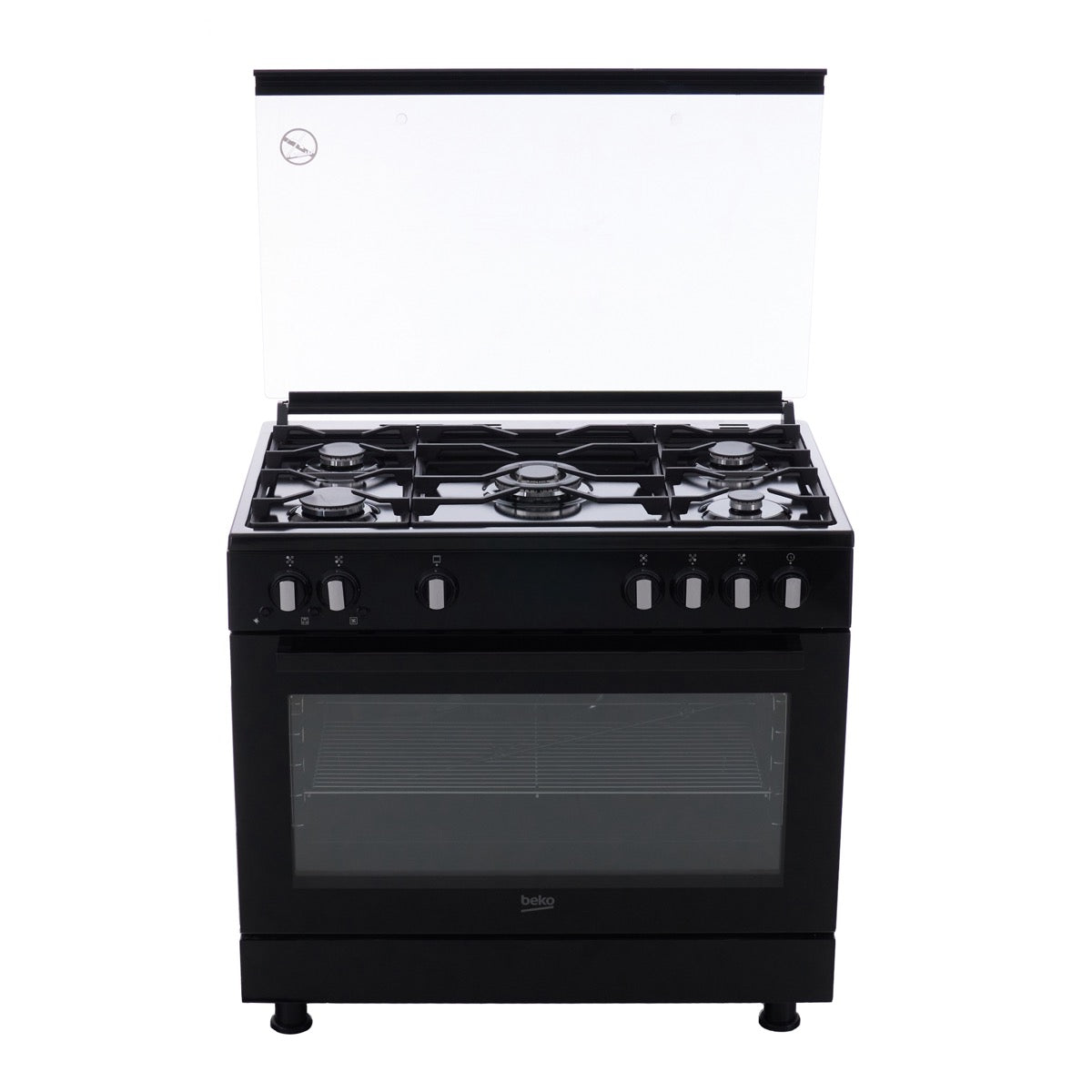 Beko 90cm 5-Burner Freestanding Gas Cooker - GGR 15115 DX NB