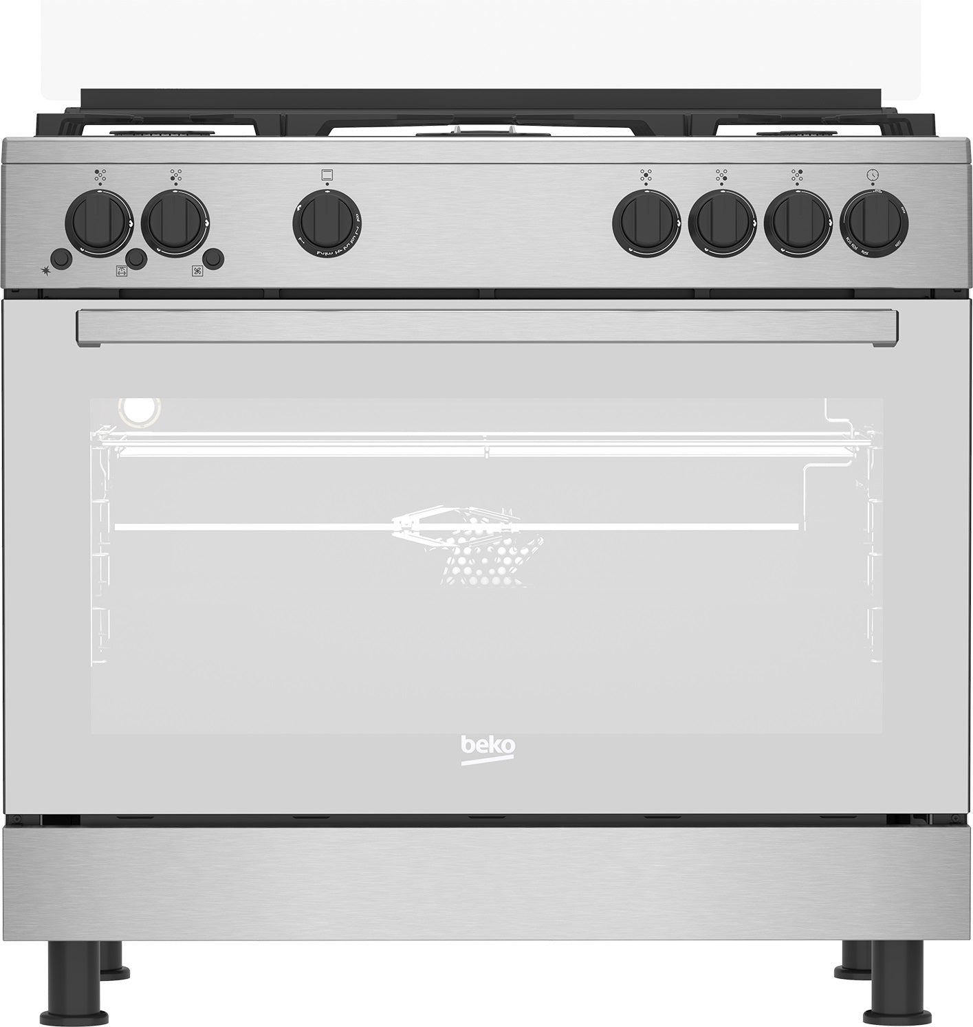 Beko Freestanding 90cm Stainless Gas Cooker - GGR 15115 DX NS