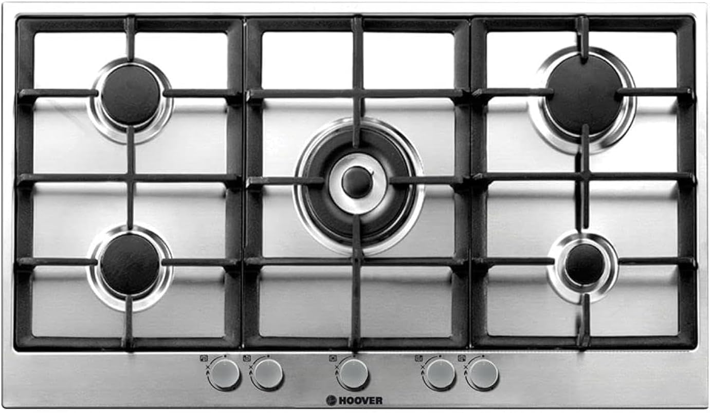 Hoover Built-In 90cm 5-Burner Gas Hob  - HG953/1SXGHEGY