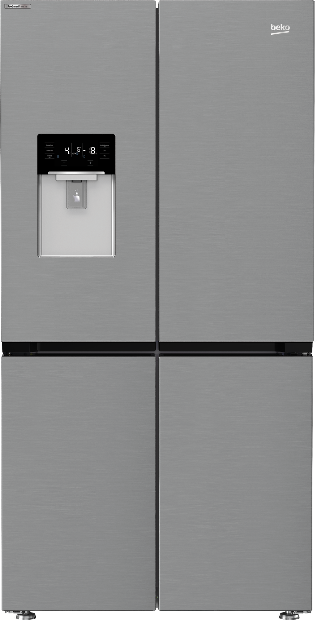 Beko 4 Door 626 L Stainless Inverter Refrigerator - GNE134626ZXH