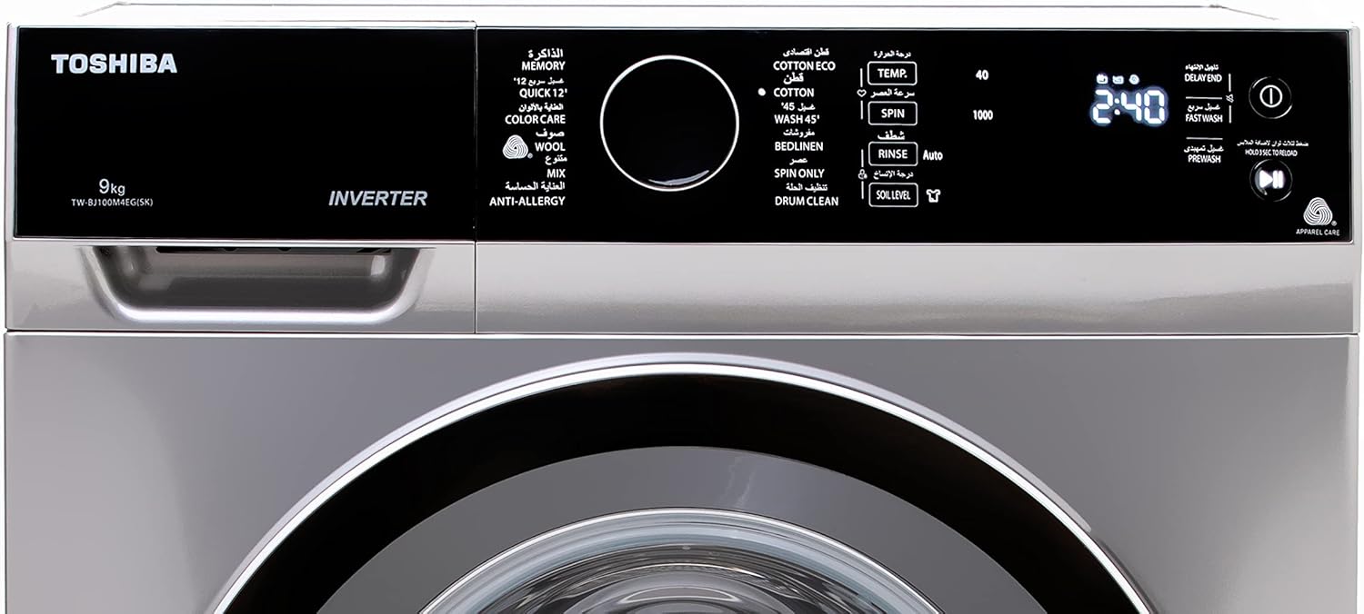 Toshiba 9 KG Digital Fully Automatic Inverter Washing Machine - TWBJ100M4EGSK