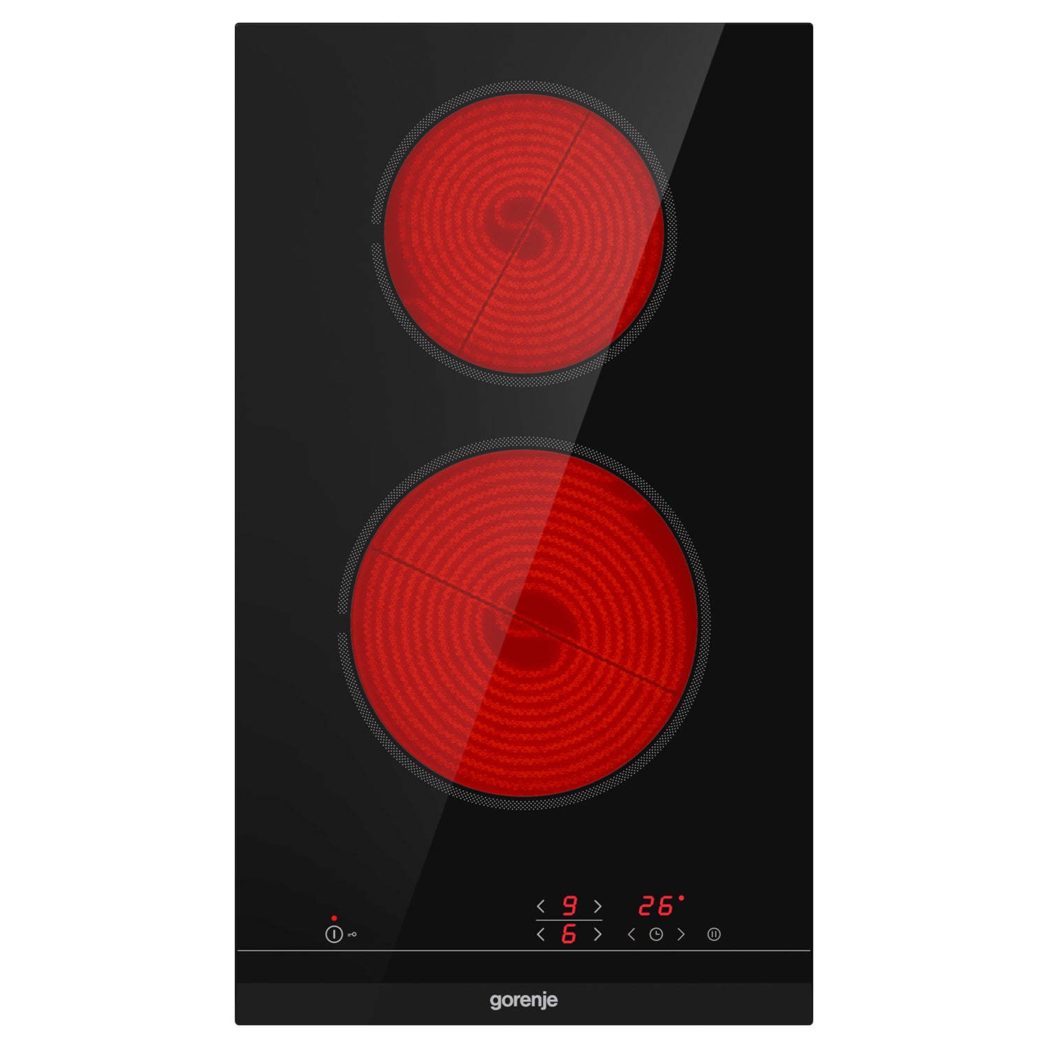 Gorenje Built-in 30cm 2-Burner Ceramic Electric Hob - ECT321BCSC