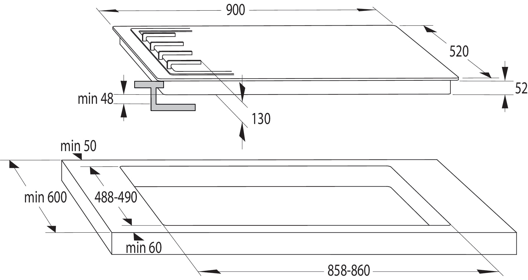 Gorenje Built-in 90cm 5-Burner Gas Hob - GW9C51X