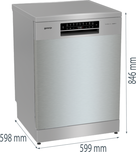 Gorenje 16 Person 60cm 8 Programs Inverter Dishwasher - GS693C60XUVAD