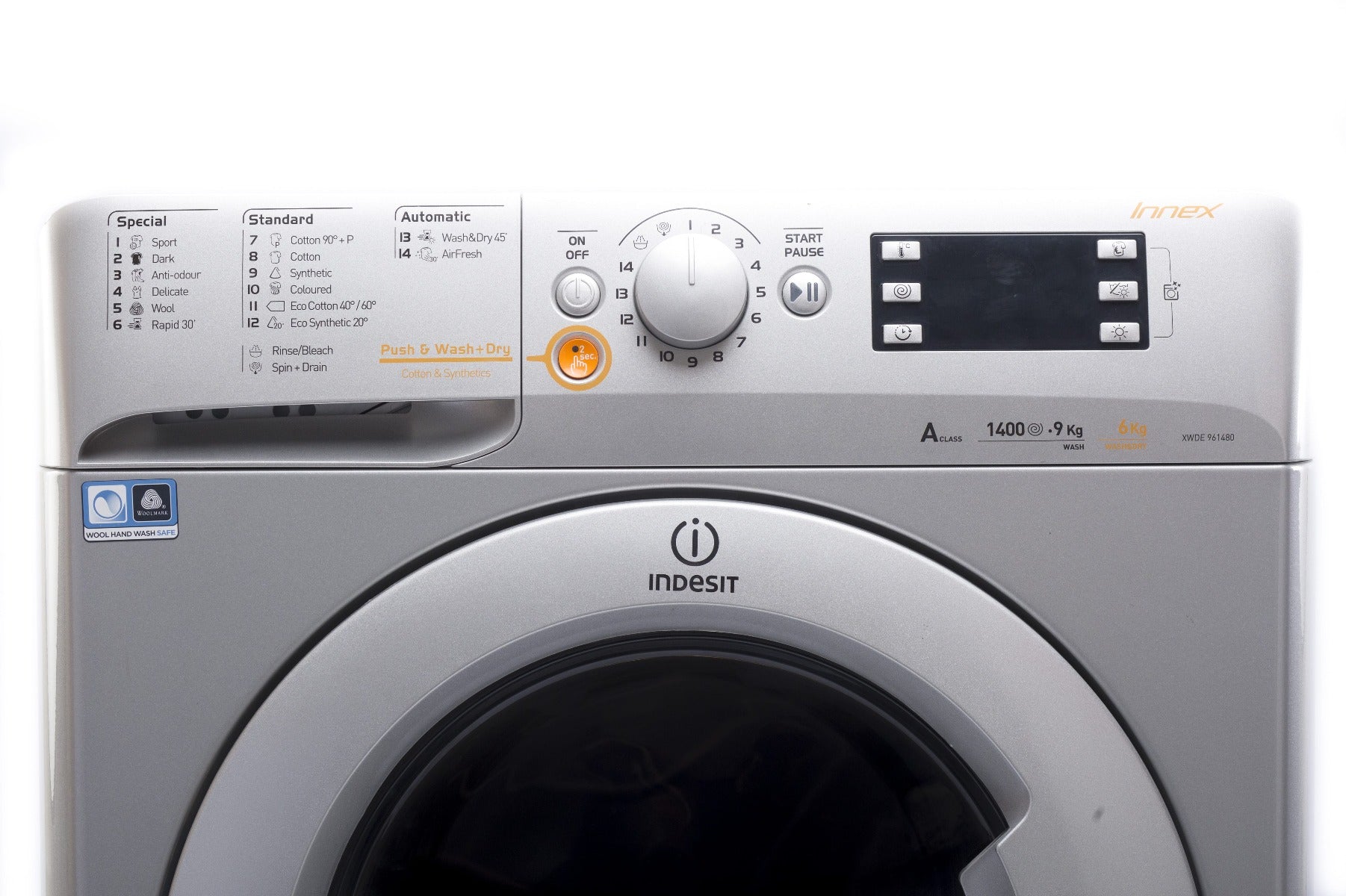 Indesit Front Loading 9 KG Washer + 6 KG Dryer - XWDE961480XSEX