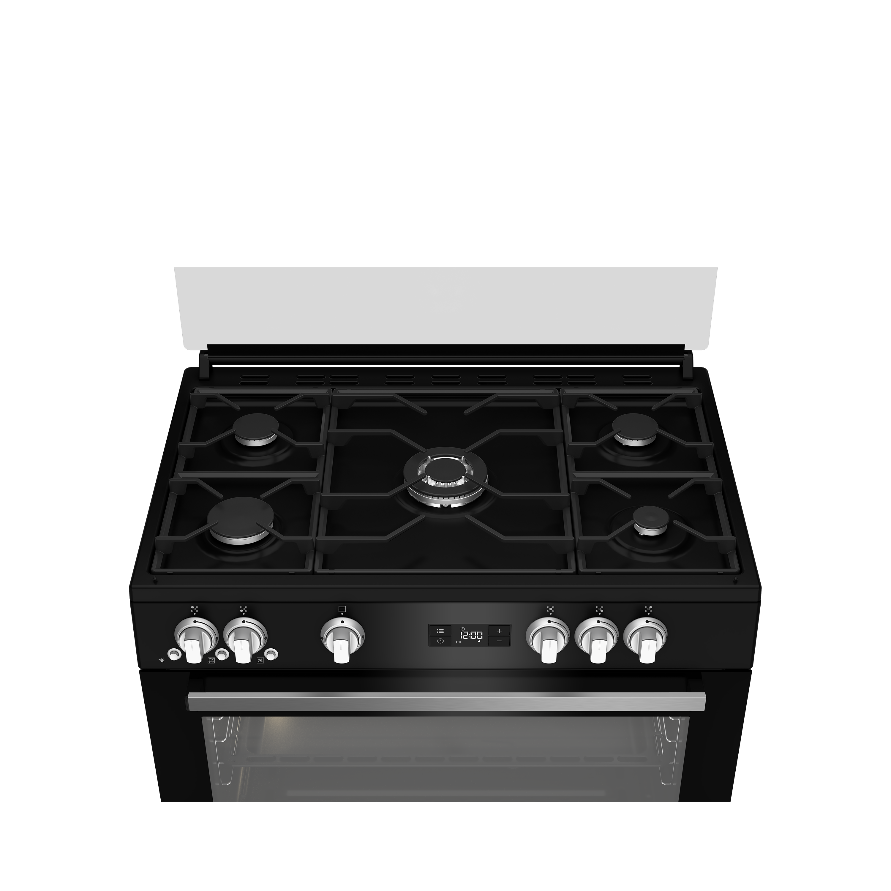 Beko Freestanding 90cm 5-Burner Cooker Gas Grill with Cooling Fan - GGR 15325 FX NBE