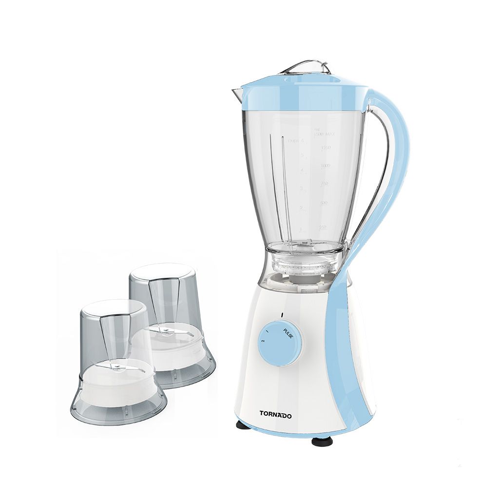 Tornado 1.5 L 600 Watt Blender with 2 Mills - TB-600/2 Light Blue