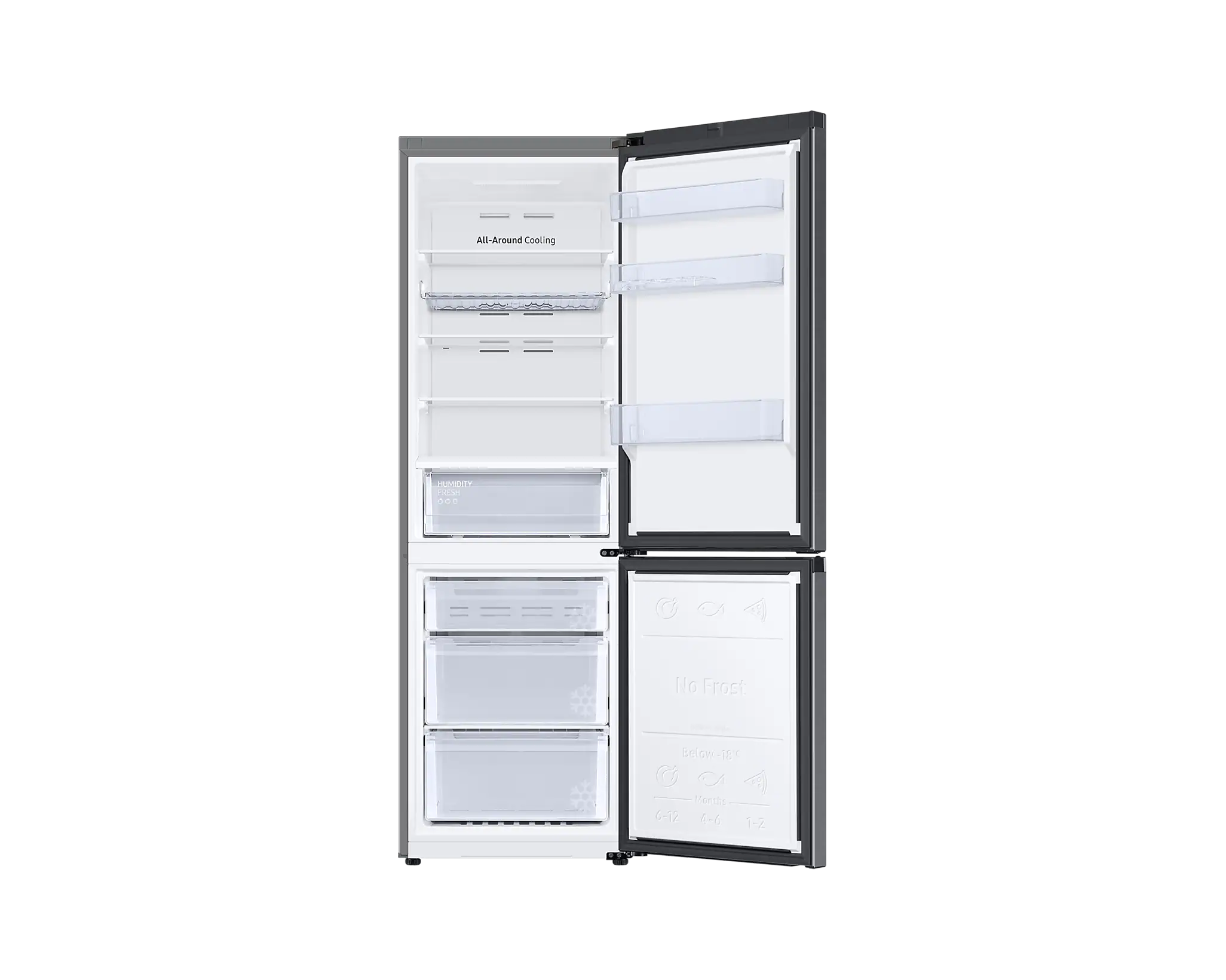 Samsung Bottom Freezer 344 L Refrigerator - RB34T672FB1/MR