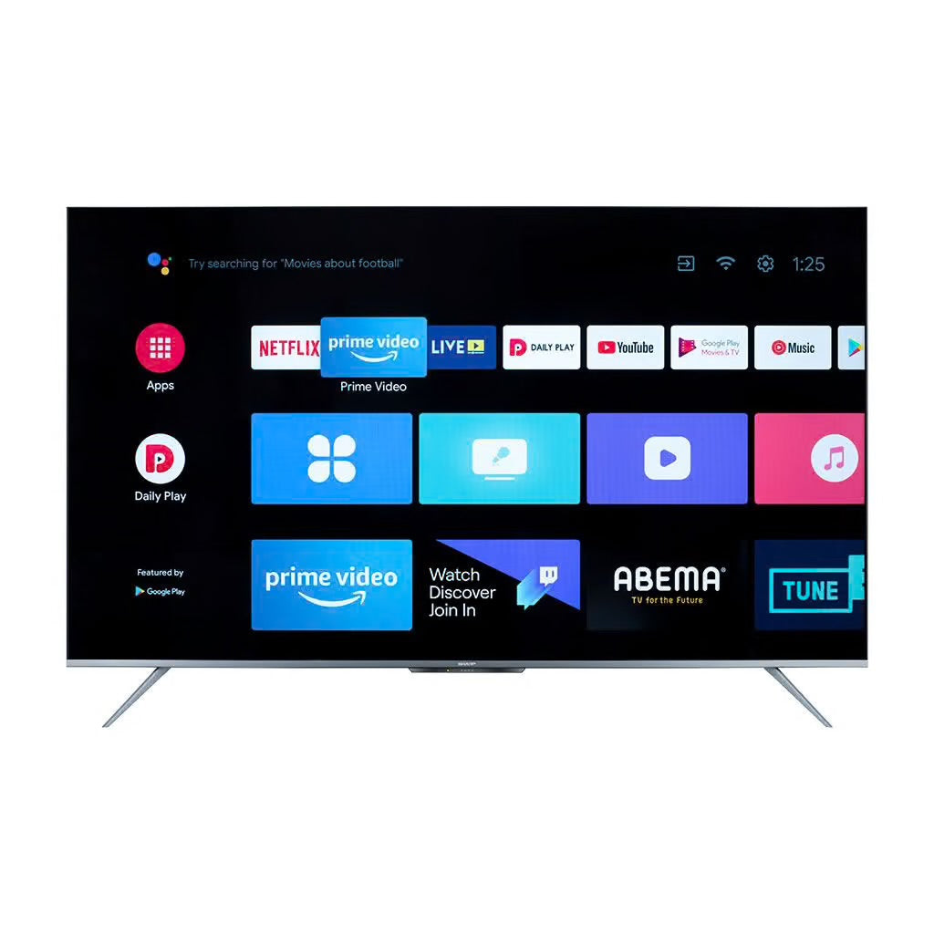 Sharp 65 Inch 4K UHD Frameless Smart LED TV with Built-in Receiver - 4T-C65DL6EX