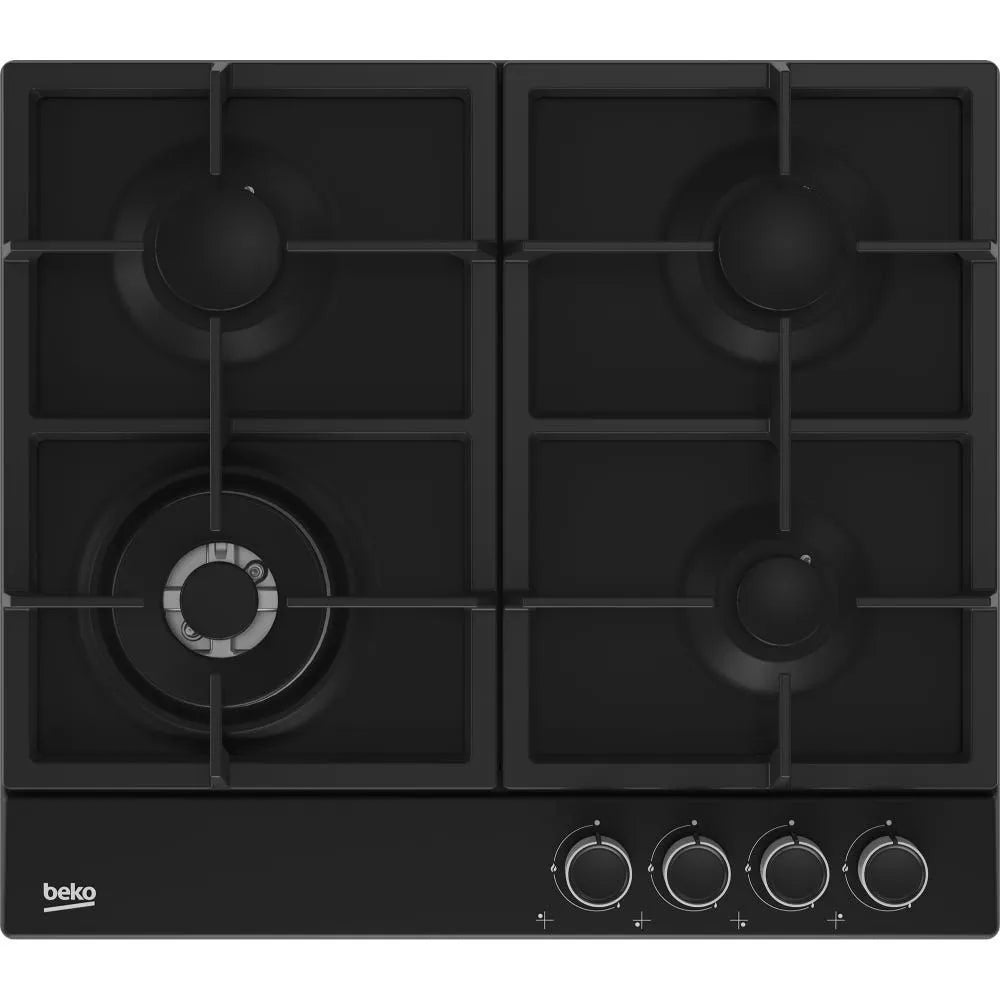 Beko Built-in 60cm 4-Burner Black Gas Hob - HiAW64225BX