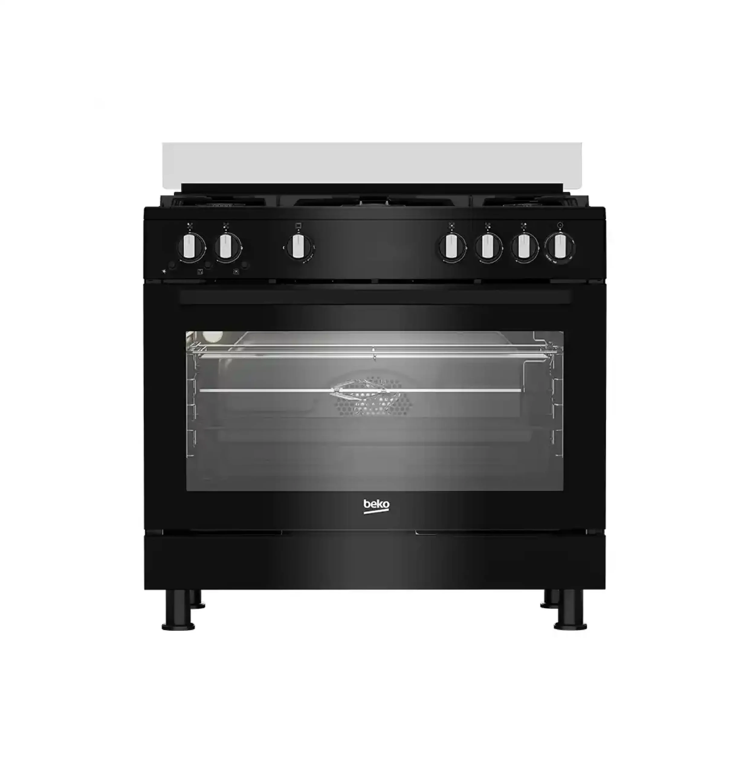 Beko 90cm 5-Burner Freestanding Gas Cooker - GGR 15115 DX NB