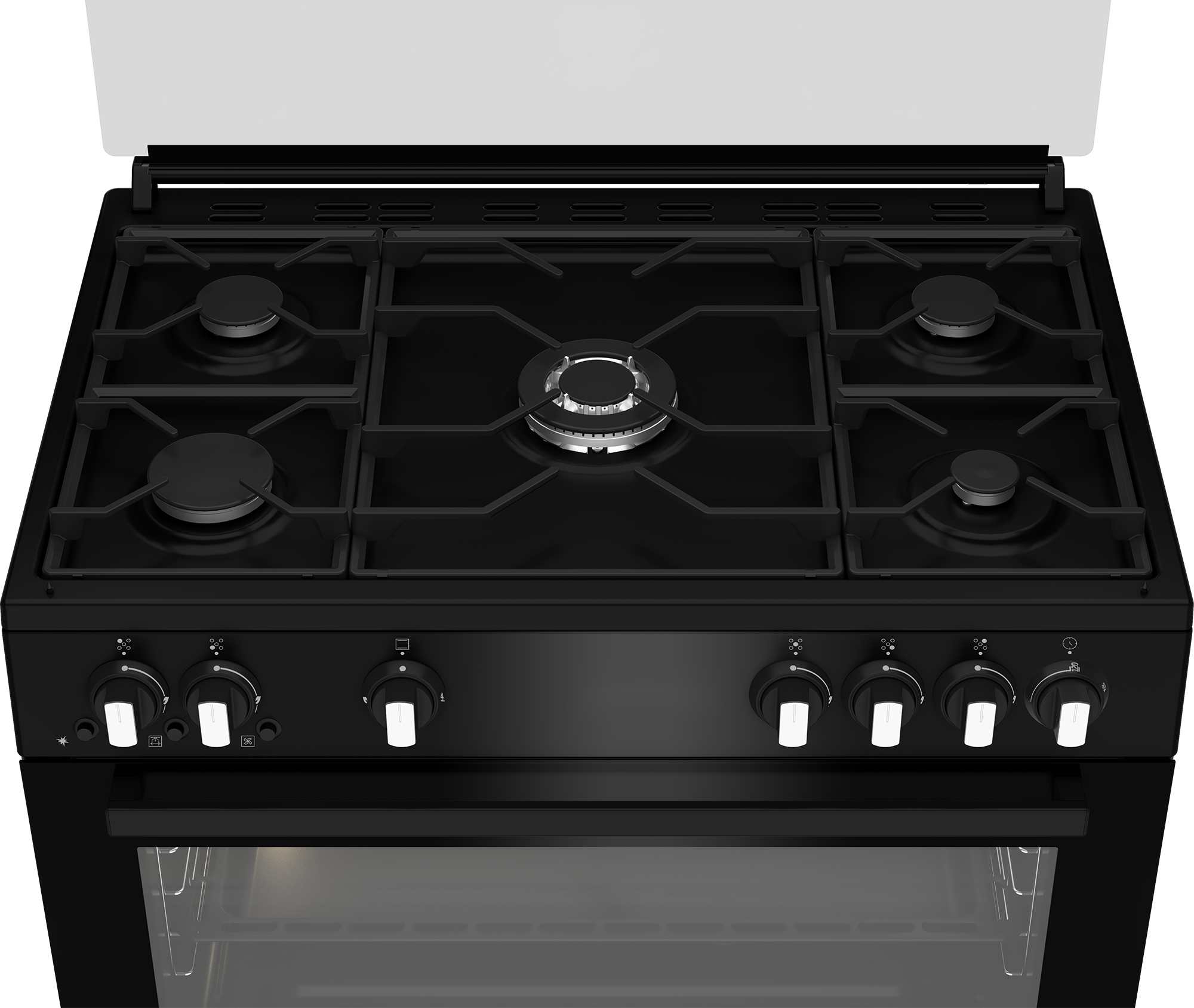 Beko 90cm 5-Burner Freestanding Gas Cooker - GGR 15115 DX NB