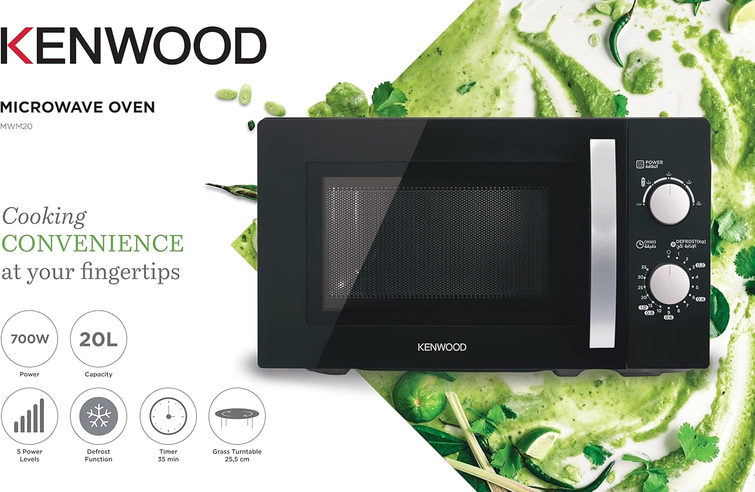 Kenwood 20L 700W Microwave Oven - MWM20