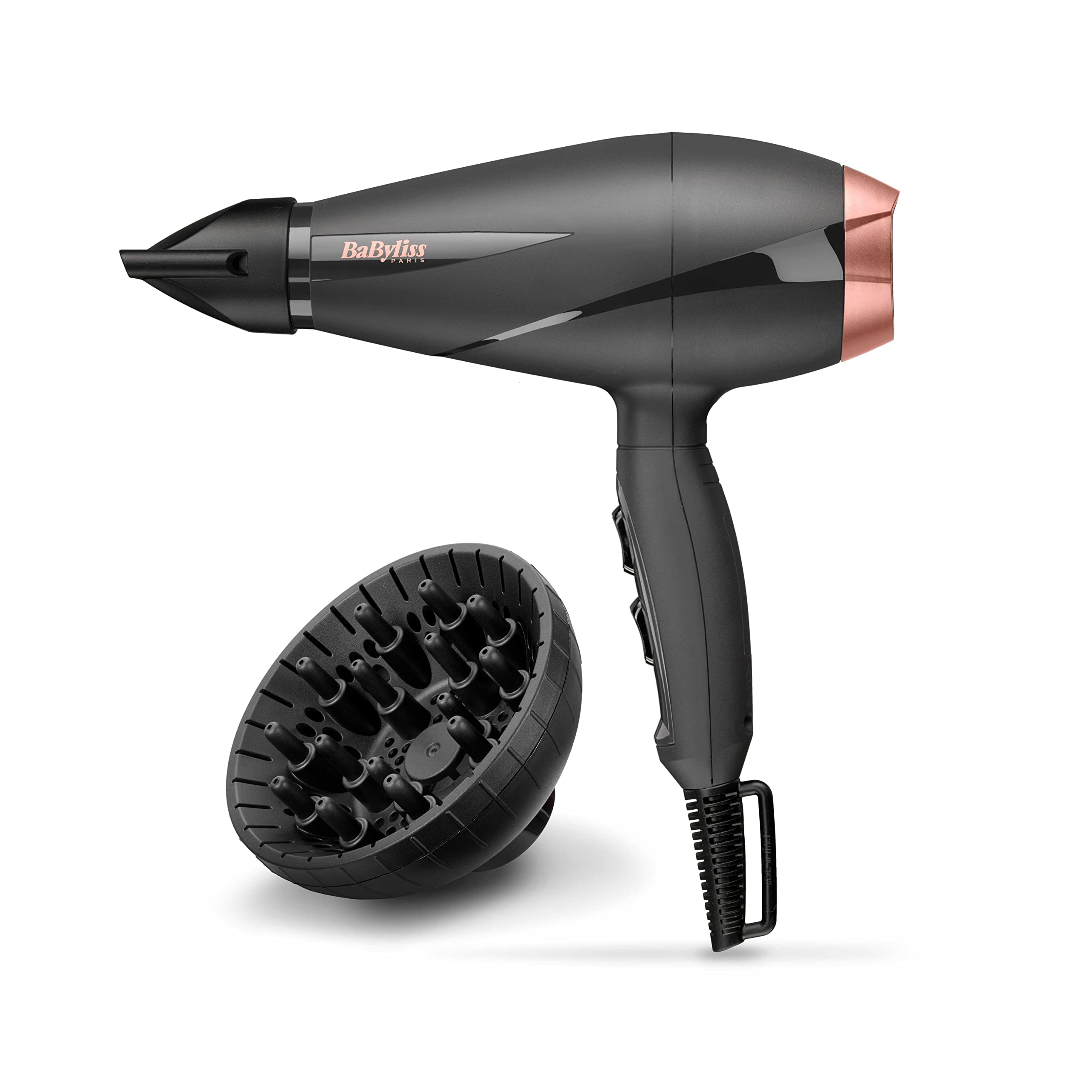 Babyliss Smooth Pro Hair Dryer, 2100 Watt, Black Rose Gold - 6709DE