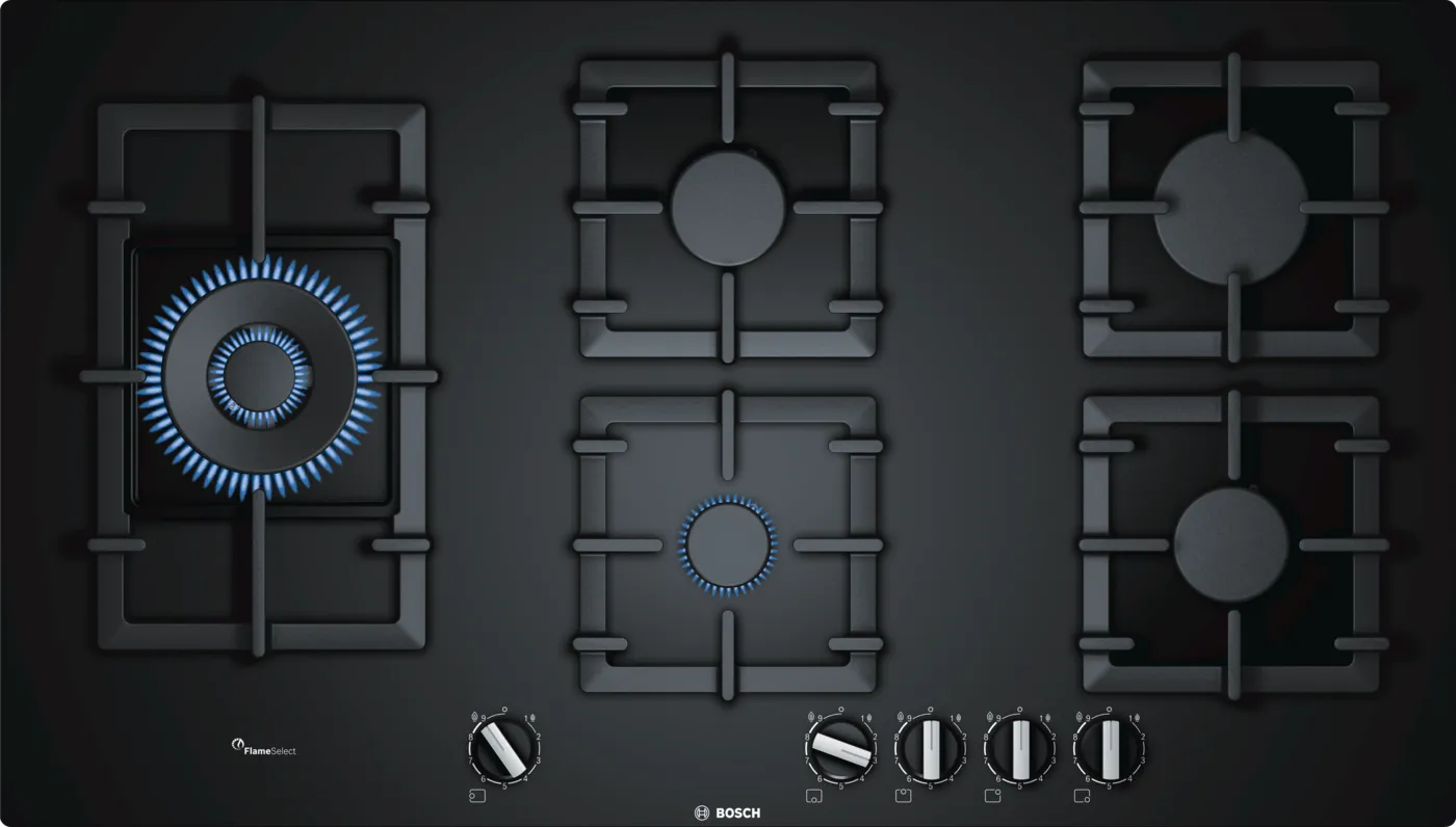 Bosch Series 6 | 90cm Built-in Tempered Glass Gas Hob - PPS9A6B90