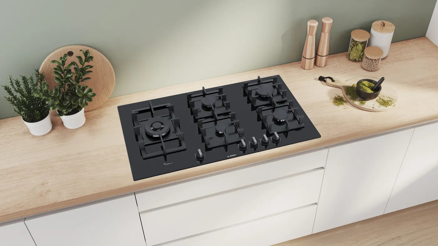 Bosch Series 6 | 90cm Built-in Tempered Glass Gas Hob - PPS9A6B90