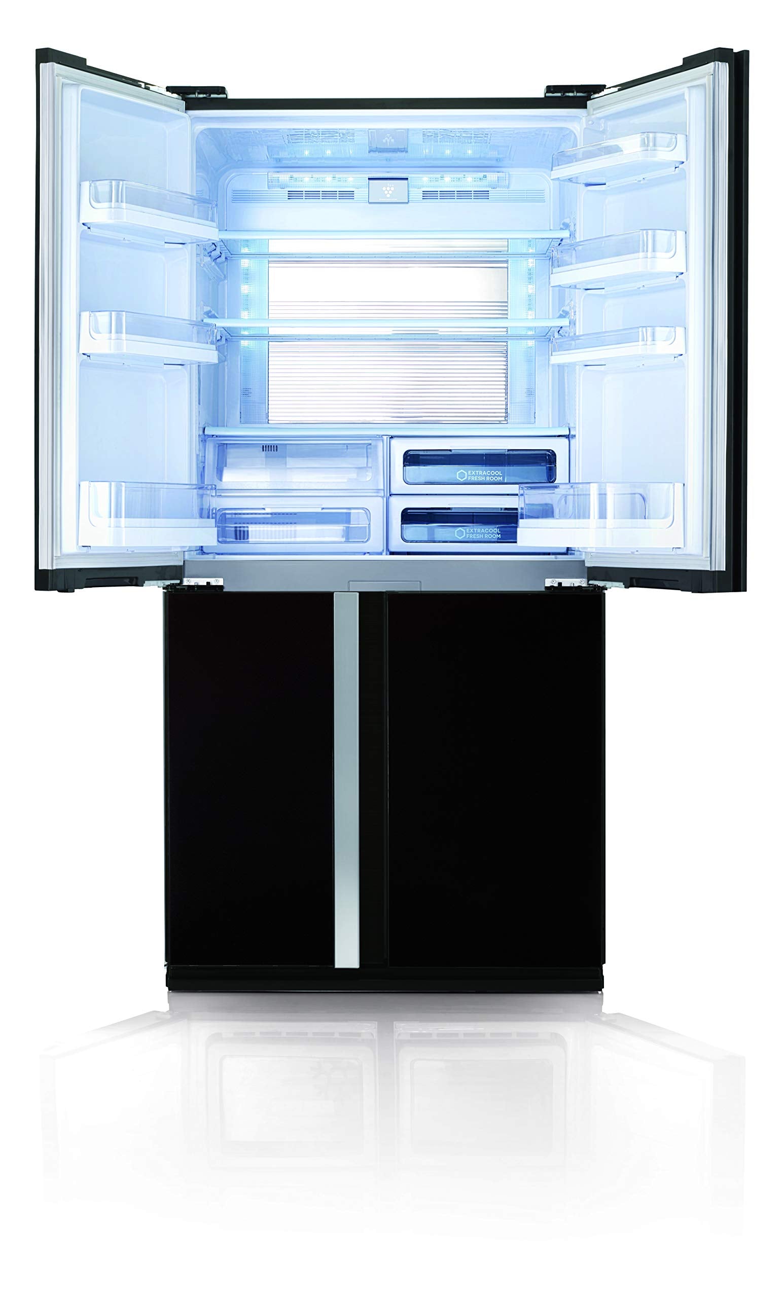 Sharp 4-Door 605 L Inverter Refrigerator - ‏ SJ-FS87V-BK