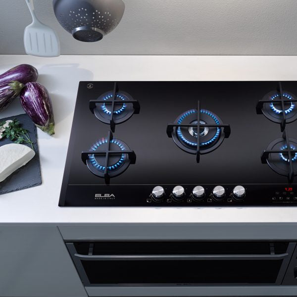 Elba 90cm Built-in 5-Burner Ceramic Gas Hob - ELIO 95G-MATIK